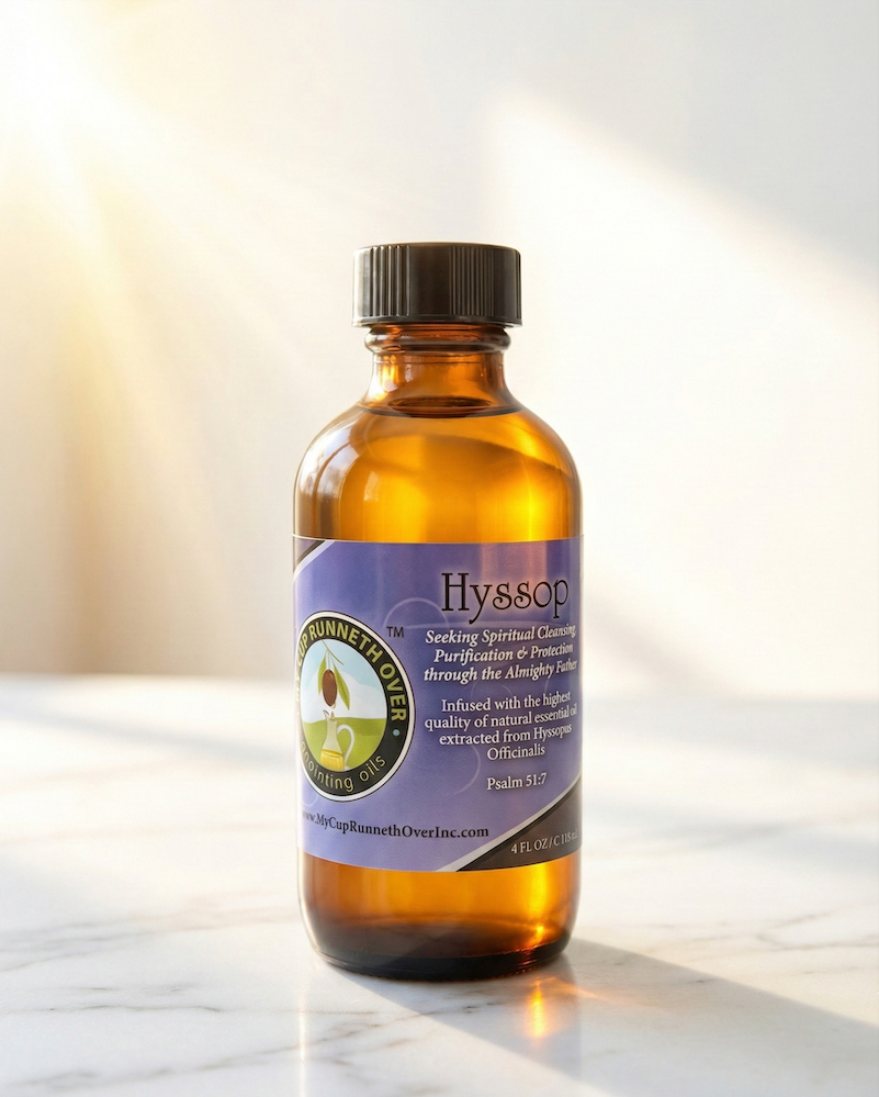 Hyssop Anointing Oil bottle - spiritual cleansing and purification oil for prayer by My Cup Runneth Over