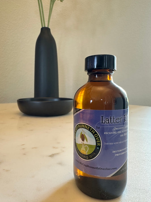 Latter Rain Anointing Oil 4 oz (118.3 ml) by My Cup Runneth Over Anointing Oils