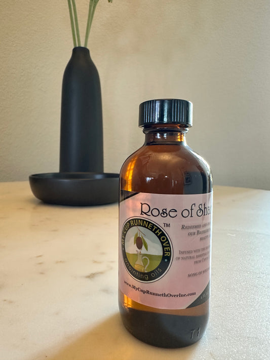 Rose of Sharon Anointing Oil - 4 oz (118.3 ml) by My Cup Runneth Over Anointing Oils